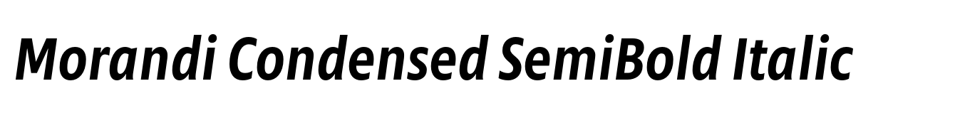 Morandi Condensed SemiBold Italic